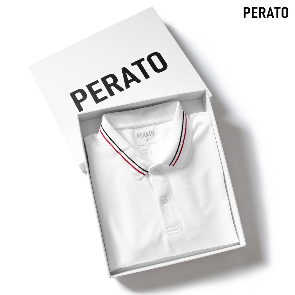 Áo Thun Nam Có Cổ PERATO (3 màu), Thiết Kế Phối Viền Trẻ Trung, Thấm Hút Mồ Hôi Cực Tốt (APCP21002) | BigBuy360 - bigbuy360.vn