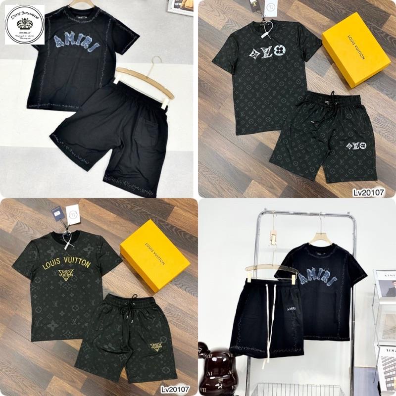 Bộ đồ nam LV AMR cao cấp chất thun lạnh thấm mồ hôi
