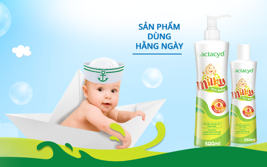 Sữa Tắm Gội Trẻ Em Hàng Ngày Lactacyd Milky Baby 250ml