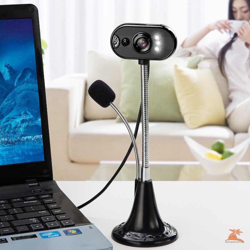 ✨COD✨ Camera webcam USB HD với Mic Night Vision cho máy tính để bàn PC Máy tính xách tay Văn phòng tại nhà