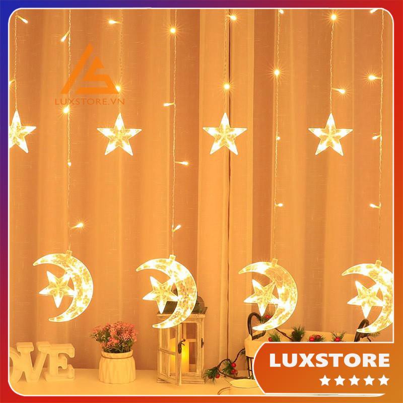 ĐÈN LED RÈM TRĂNG SAO - BÓNG TRÒN - NGÔI SAO - TRÁI TIM CHỐNG THẤM NƯỚC TRANG TRÍ NGOÀI TRỜI - LUXSTORE