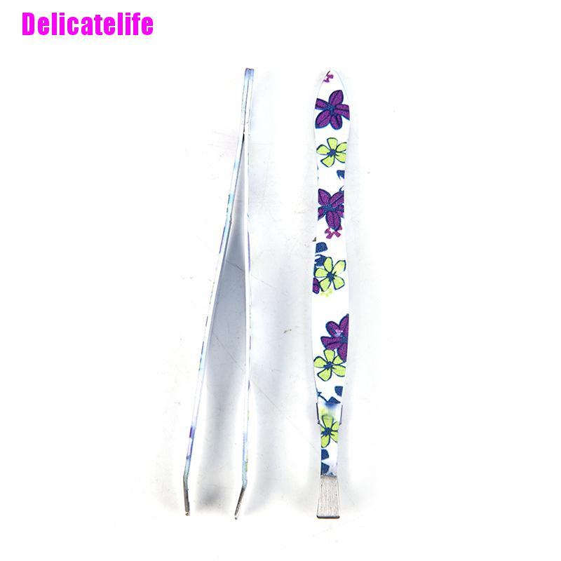 [Hàng mới về] Nhíp tỉa lông mày bằng thép không gỉ in hoa tinh tế