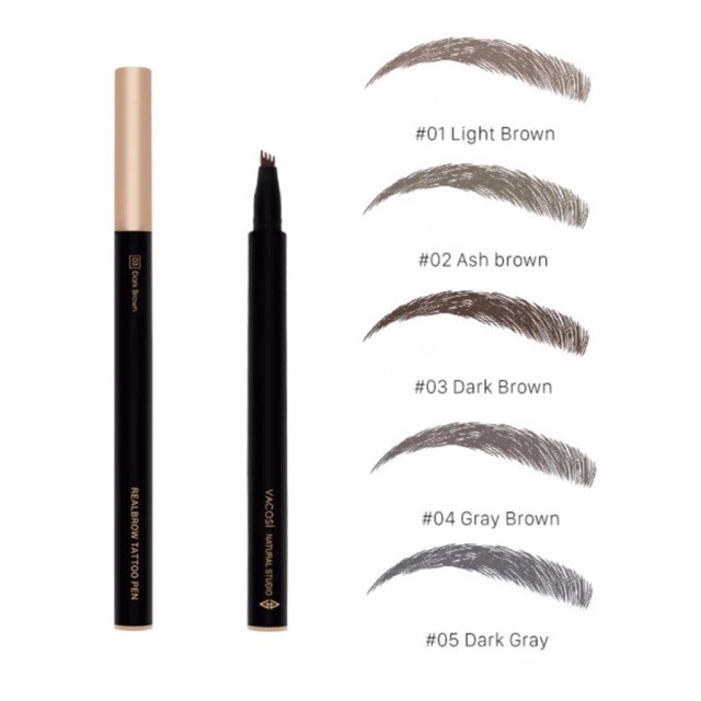 Chì Kẻ Mày Vacosi Natural Studio Real Brow Tattoo Pen