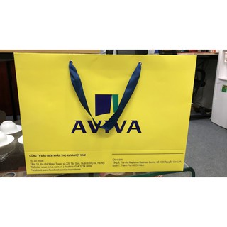 Túi giấy đựng quà logo bảo hiêm aviva