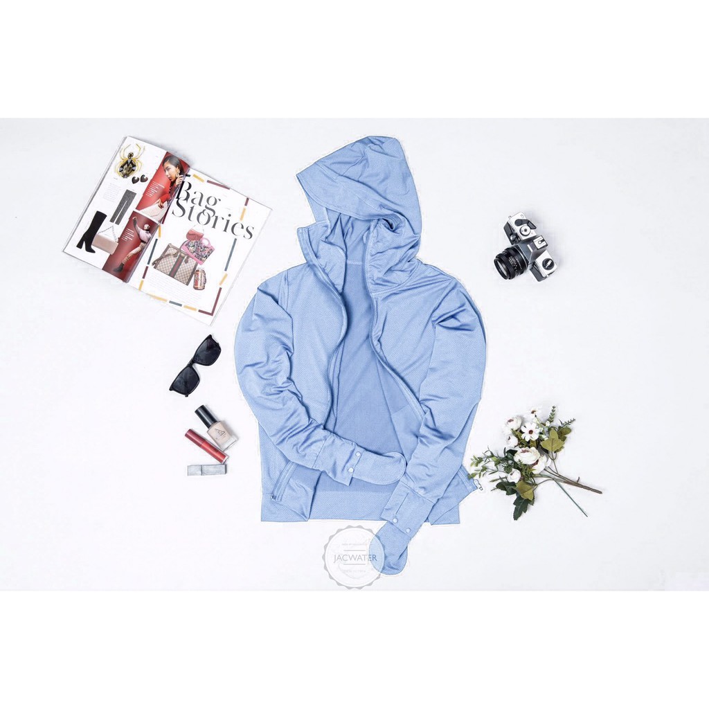 Áo chống nắng nữ 2 lớp dày dặn, vải thông hơi chống tia uv màu trơn thời trang JACWATER V380 | BigBuy360 - bigbuy360.vn