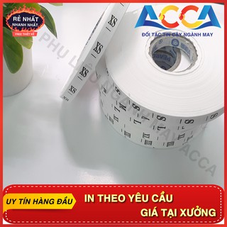 [GIÁ SỈ SIÊU RẺ]_CUỘN MÁC VẢI IN SIZE QUẦN ÁO _ SIZE TỪ XS-3XL _ IN NHÃN MÁC QUẦN ÁO THEO YÊU