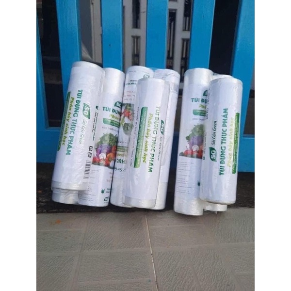 Sét 3 Cuộn Túi Đựng Thực Phẩm Tự Huỷ Sinh Học