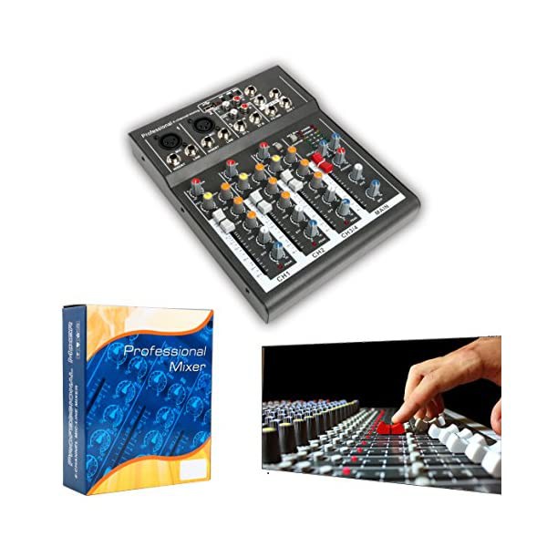 Bàn Mixer 4 kênh Mini Professional 4 Channel Live Studio USB