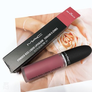 Som Kem Lì MAC 🚛 FREE SHIP🚛 Son Kem Lì MAC Powder Kiss Liquid Lipcolour 990 màu Tím Nude 5ml