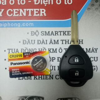 Vỏ chìa khoá Toyota Vios, Yaris, Inova, Hilux 2 nút tặng pin kèm