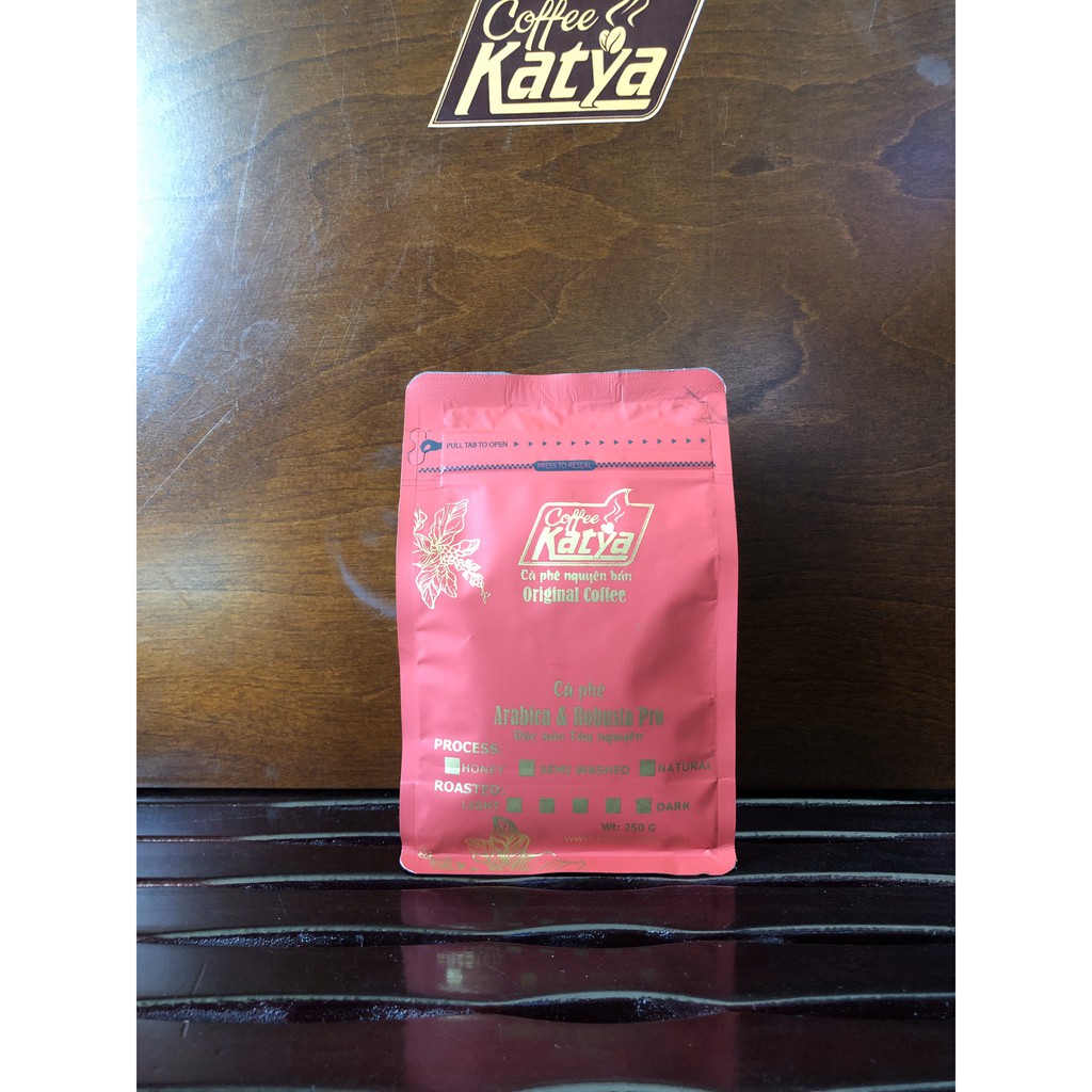 Cà Phê Robusta & Arabica Rang Mộc Nguyên Chất 100% - Loại Thượng Hạng - 250G