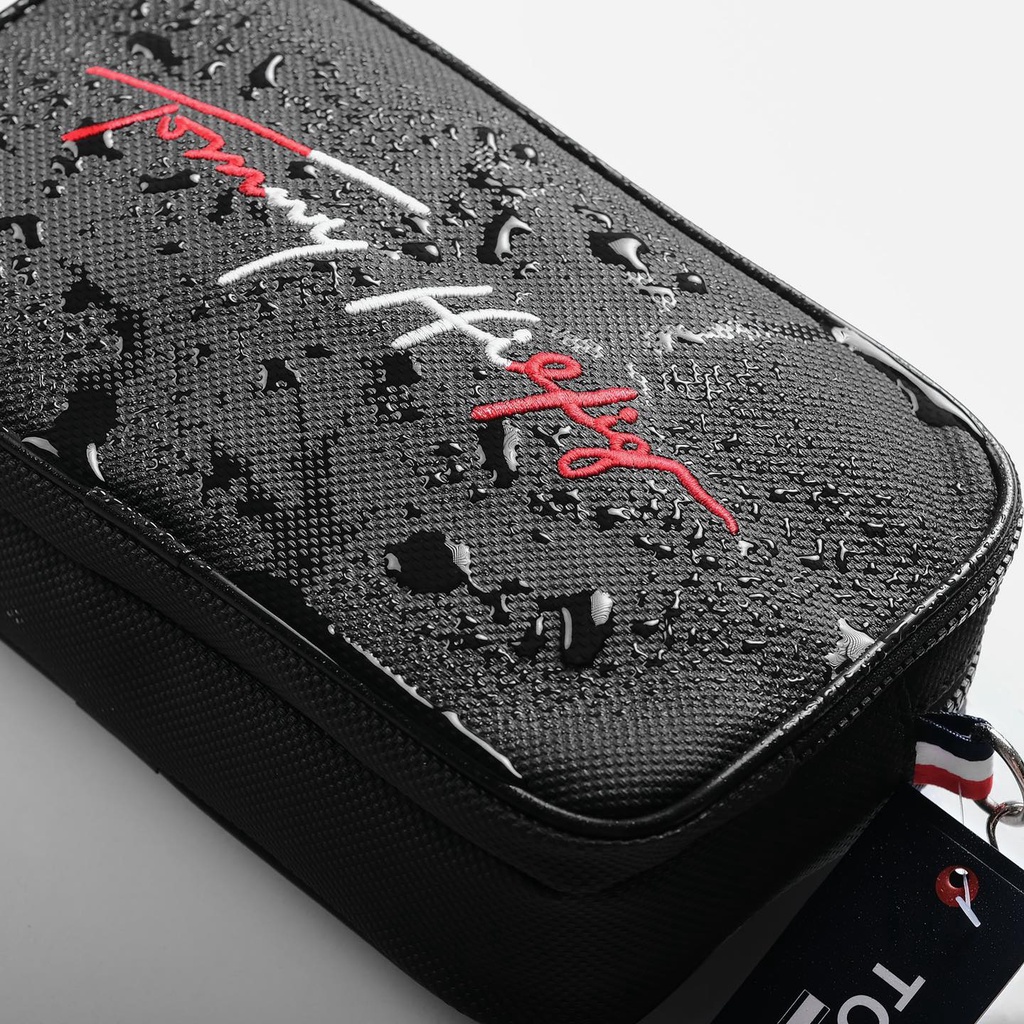 Túi đeo chéo nam nữ hàng hiệu, túi da tommy chống nước 24cm x 14cm x 6cm.