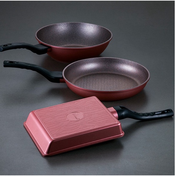Chảo chiên chống dính vân đá cao cấp Hàn Quốc Ecoramic 20cm / 24cm / 28cm dùng được bếp gas , hồng ngoại