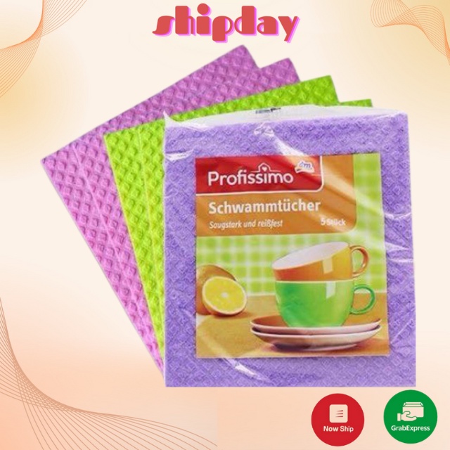 [HÀNG ĐỨC] KHĂN LAU ĐA NĂNG XỐP VẢI PROFISSIMO được các bà nội trợ Đức tin dùng