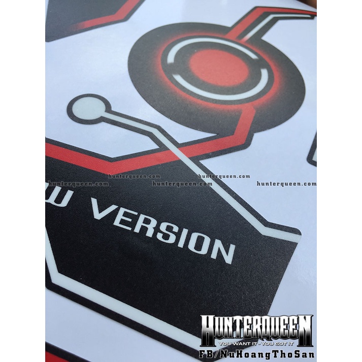 Tem rời dán xe Blade Honda 2017 màu đen. Chất liệu cao cấp không bay màu