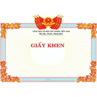 Phôi Giấy khen Tiểu học A4