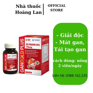Silymarin Gangold plus- hỗ trợ giải độc gan, mát gan, mụn nhọt, giúp bổ gan, hạ mỡ máu, gan nhiễm mỡ