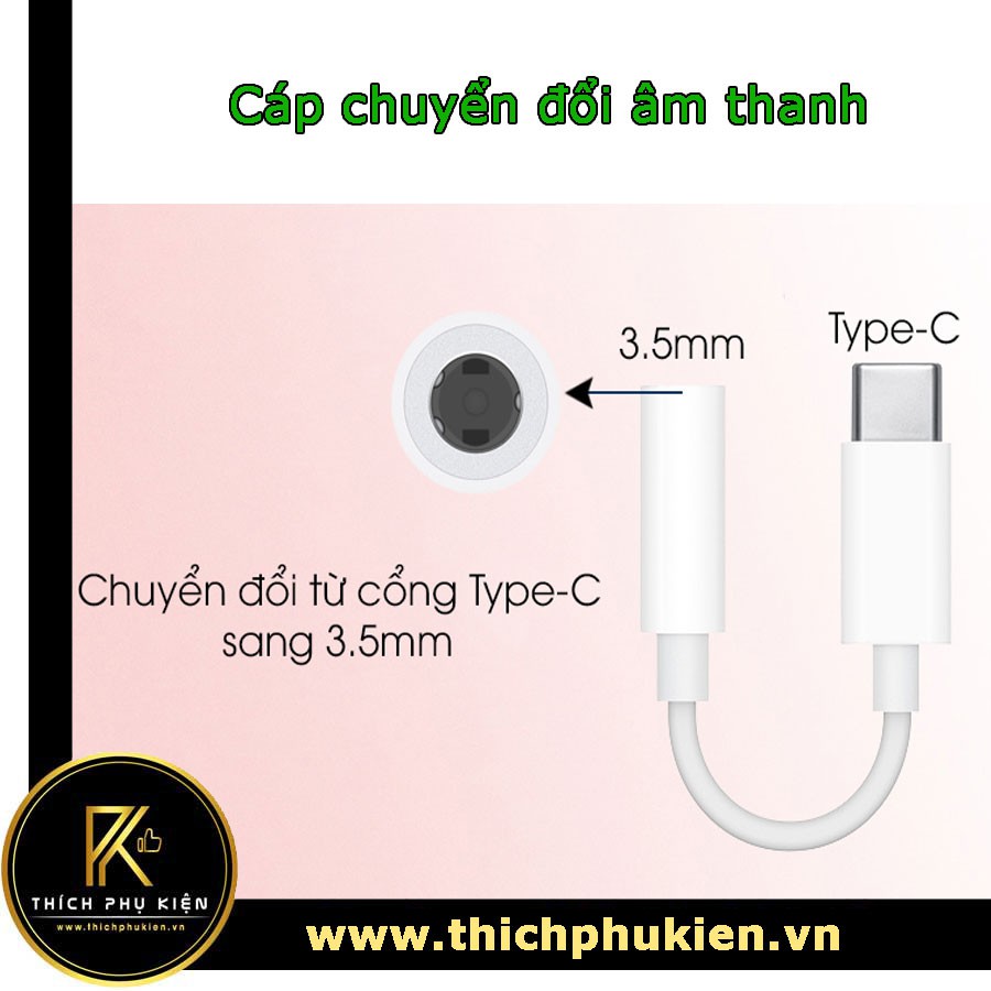 Jack/Cáp chuyển đổi cổng âm thanh tai nghe Type C sang 3.5