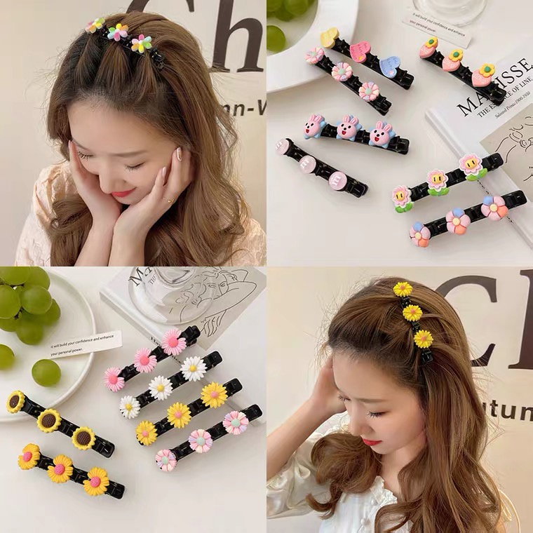 Kẹp tóc bện đơn giản dễ thương phong cách Hàn Quốc cho nữ