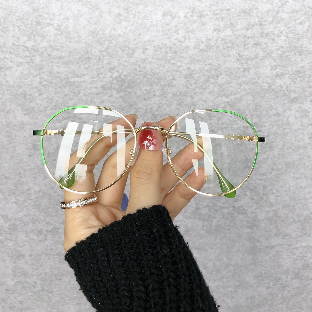 Gọng kính giả cận kim loại viền mảnh thời trang dành cho nam và nữ PK27