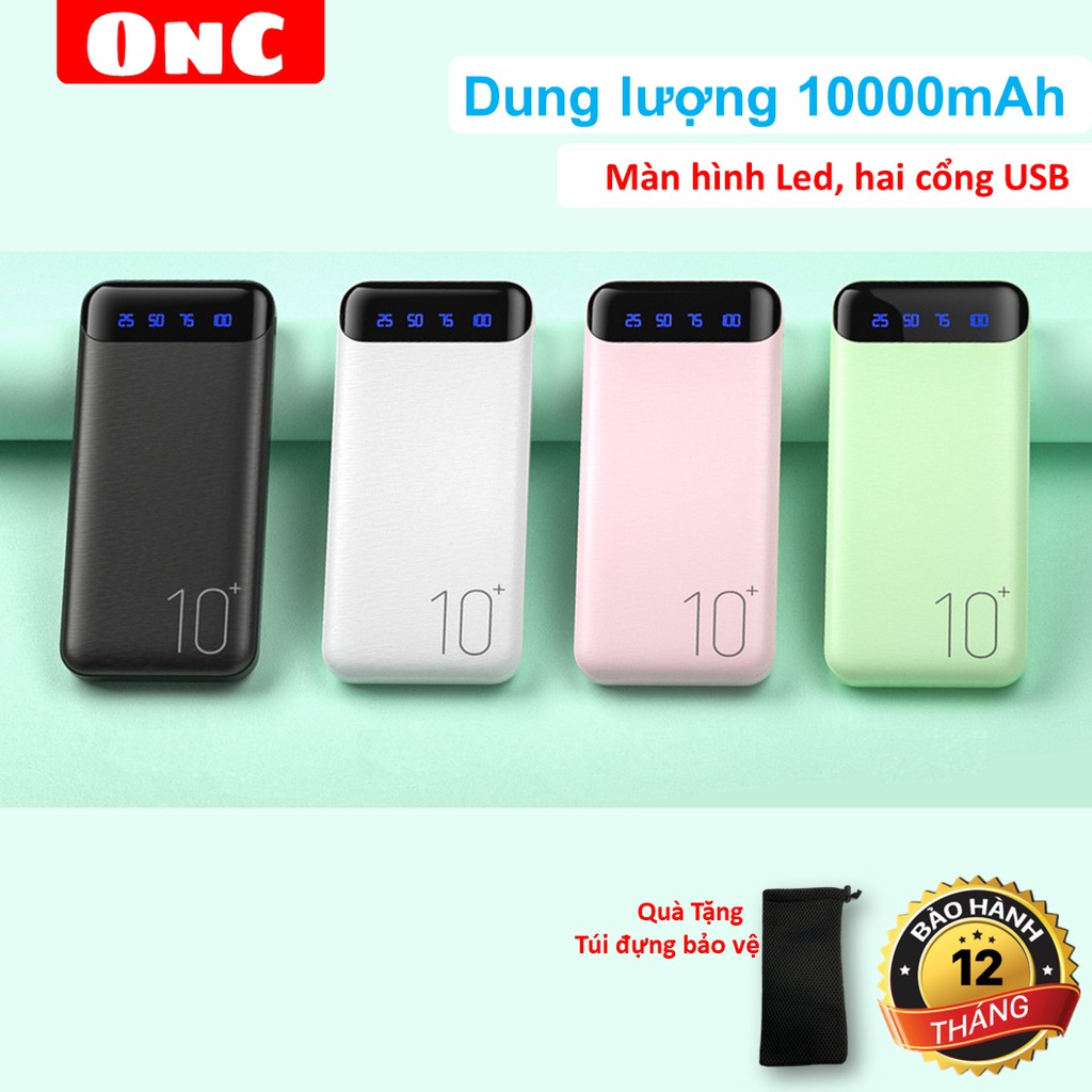 [BẢO HÀNH 12 THÁNG] Sạc dự phòng ONC Alien 10000mAh, Pin dự phòng sạc nhanh chính hãng