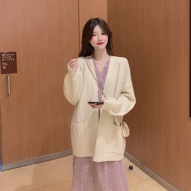 (Có sẵn) Áo khoác len nữ khí chất váy hoa retro phong cách hàn | BigBuy360 - bigbuy360.vn