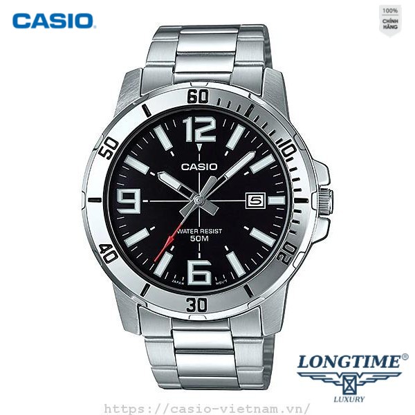 Đồng Hồ Casio Nam Dây Kim Loại MTP-VD01D-1BVUDF Chính Hãng