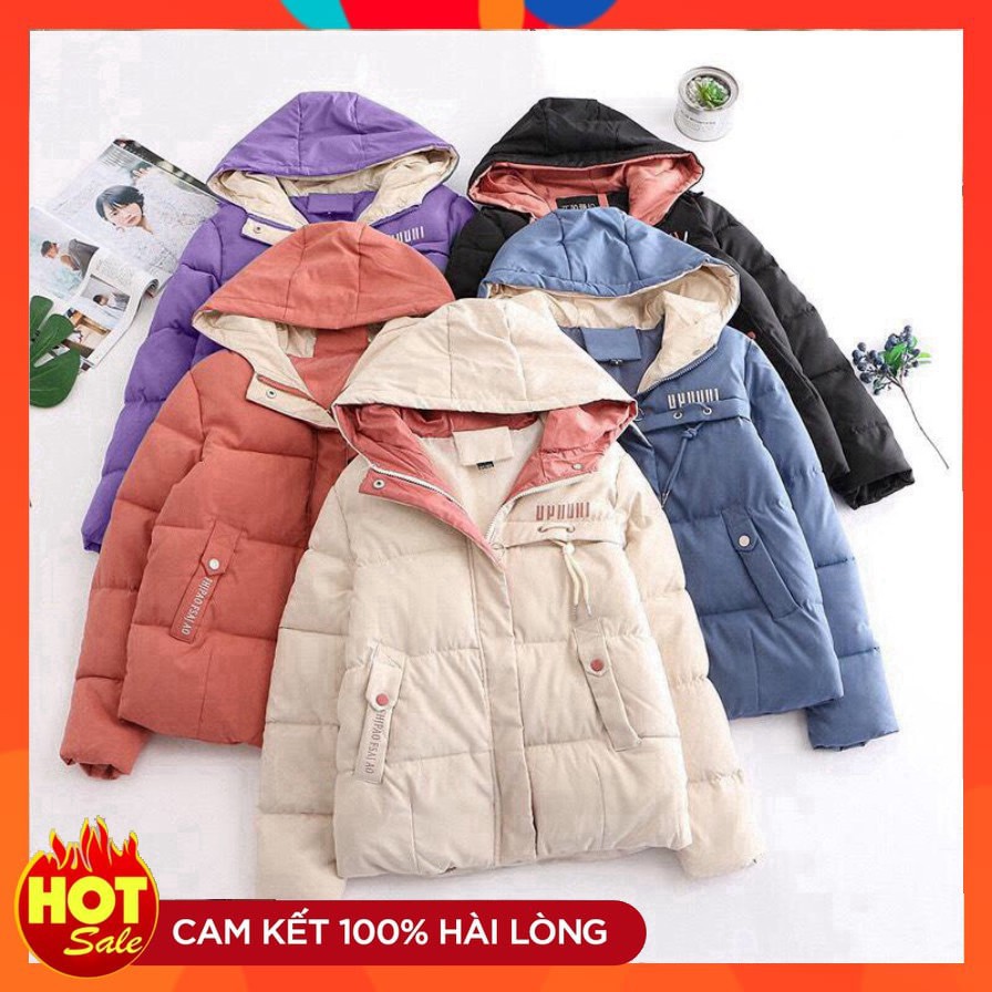 Áo Khoác Phao Nữ 3 Lớp Mũ Túi Cúc Thêu Chữ Nổi  - Tumi Store | BigBuy360 - bigbuy360.vn