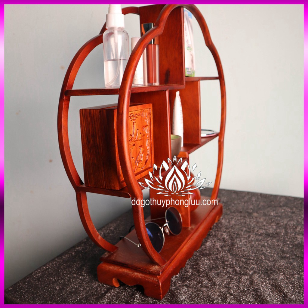 Kệ Hoa Mini gia dụng gỗ gõ cao cấp sang trọng 40x45 sâu 12