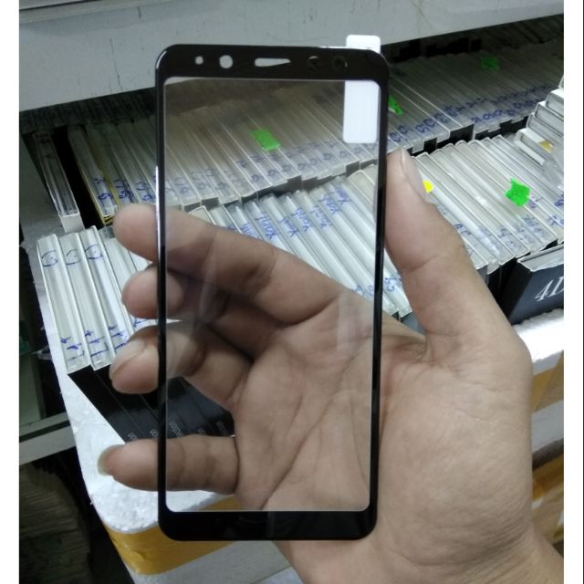 Cường lực full màn galaxy A8-2018 đen