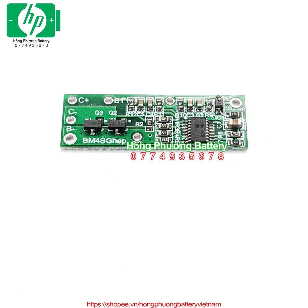 Mạch ghép 4s-14.4v siêu nhỏ kt 10x30mm