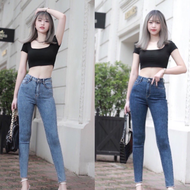 BÁN SỈ QUẦN JEAN SKIN ĐÁ TUA RUA M381 VNXK CHO NỮ