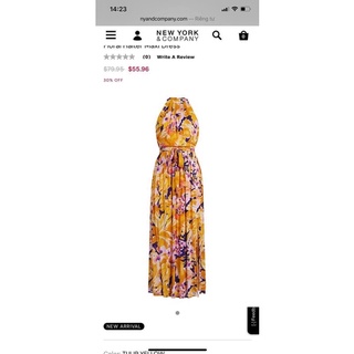 Đầm Maxi New York company hoa 2 lớp xẻ đùi sexy