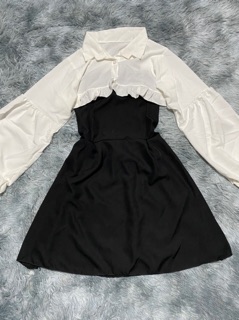 Áo sơmi bèo croptop phối đồ siêu hot