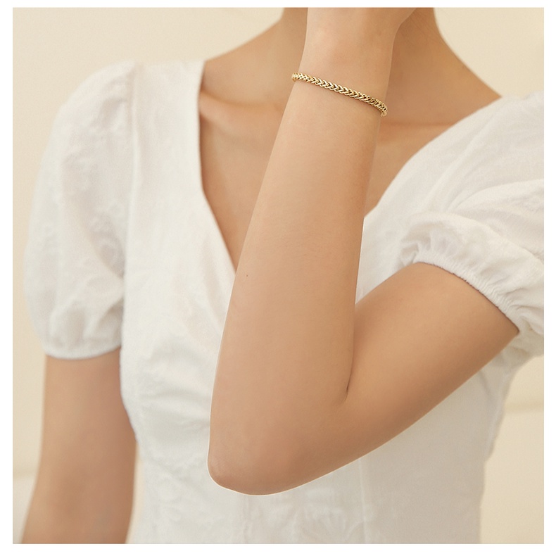 [FreeShip] Lắc tay vòng tay nữ titan xương rắn S10-508a - CAM KẾT KHÔNG BAY MÀU