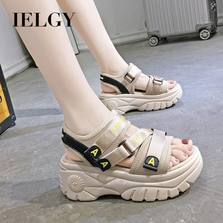 Giày Sandal Đế Xuồng Ielgy Thời Trang Cho Nữ