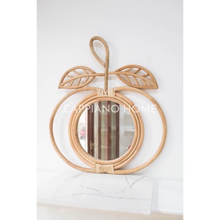 Gương quả táo, Gương mây trang trí treo tường, gương decor nhà cửa, gương soi tiện lợi | Cappiano Hom Decor