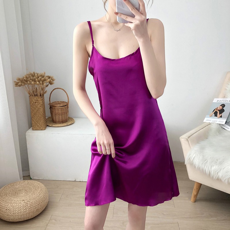 Đầm Ngủ Sexy💗Váy Ngủ 2 Dây❣️Váy ngủ 2 dây lụa mặc nhà nữ Lớp Cao Cấp Mềm Mát Mịn Quyến Rũ đồ ngủ | BigBuy360 - bigbuy360.vn