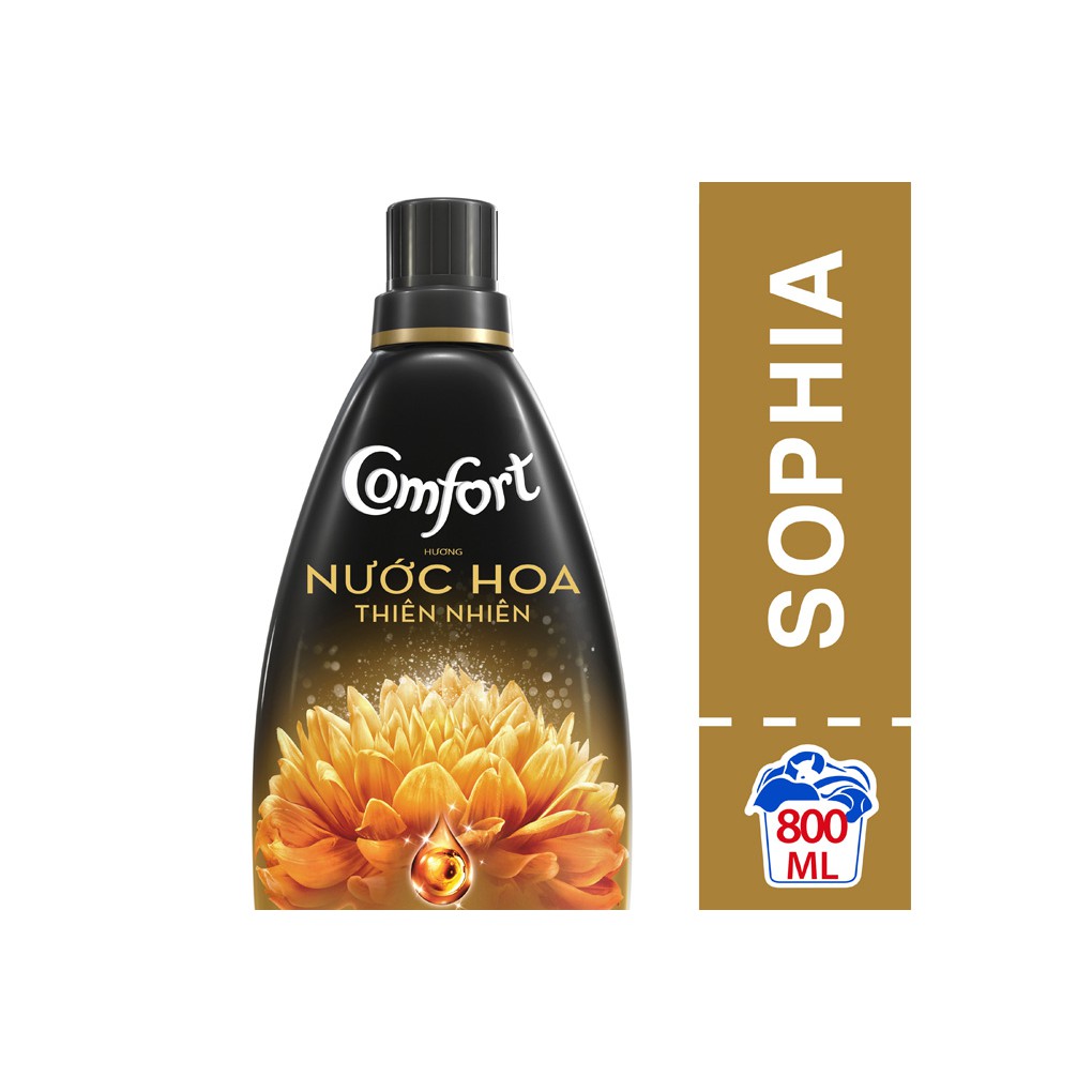 Nước xả vải Comfort hương Nước hoa thiên nhiên Sophia chai 800ml