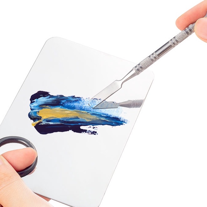 Bảng trộn màu sơn móng tay LUSLUKING bằng thép không gỉ tiện dụng