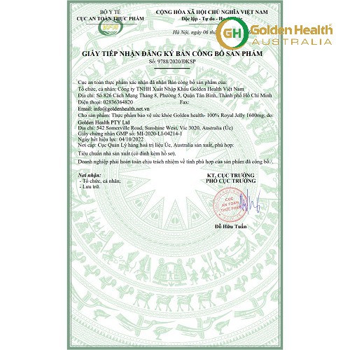 [GOLDEN HEALTH] Viên sữa ong chúa - Royal Jelly 1600mg hộp 365 Viên | BigBuy360 - bigbuy360.vn