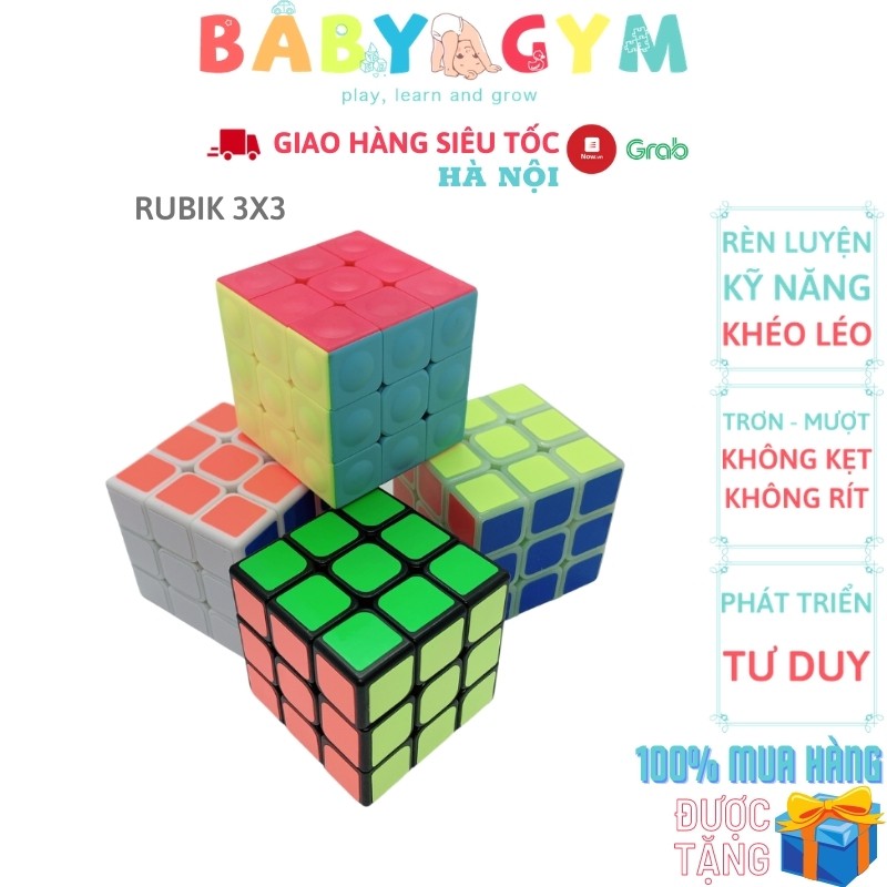 Rubik 3 Tầng Khối Lập Phương Ma Thuật – Rubik 3x3 Bẻ Góc Cực Tốt, Trơn, Mượt, Nhanh