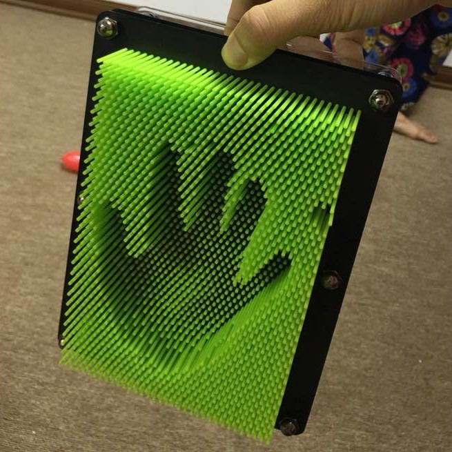 Bộ tạo hình 3D thông minh Bảng Pin art Montessori, đồ chơi Pinart 3D, khắc chữ, in dấu vân tay in khuôn mặt