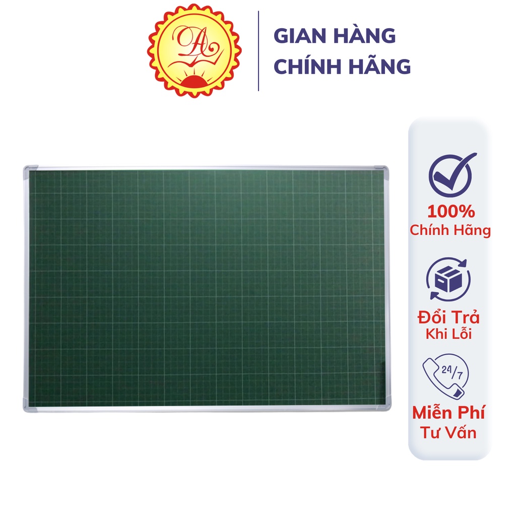 Bảng viết phấn Ánh Dương có sơn chống loá, có ô ly chìm cho giáo viên