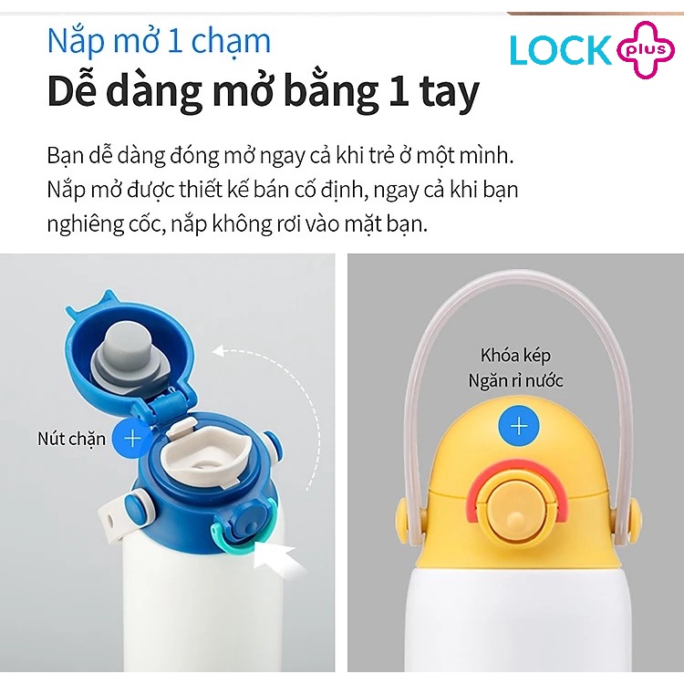 Bình giữ nhiệt trẻ em LocknLock DIY Strap Tumbler LHC3283  - hàng chính hãng