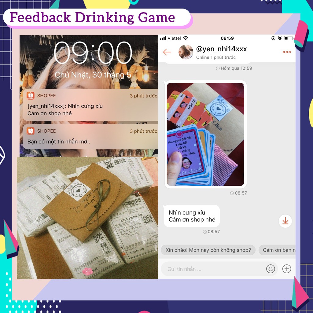 Bộ bài 78 Lá Drinking Game, thử thách đi nhậu, Nốc out giúp khuấy động các buổi hội họp, tụ tập thêm chếnh choáng