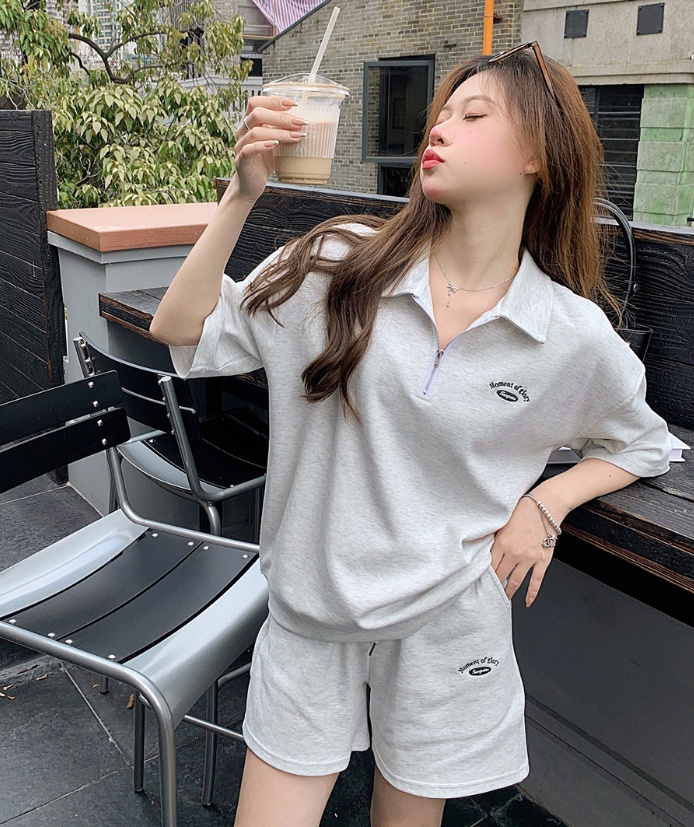 Set Áo POLO Thêu Họa Tiết 51800 Và Quần Short Thời Trang Trẻ Trung