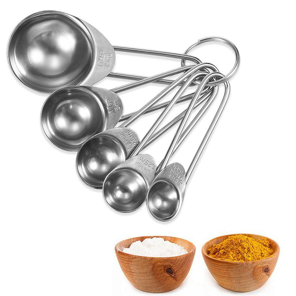 Bộ Muỗng Đo Lường Bằng Thép Không Gỉ Phù Hợp Cho Làm Bánh