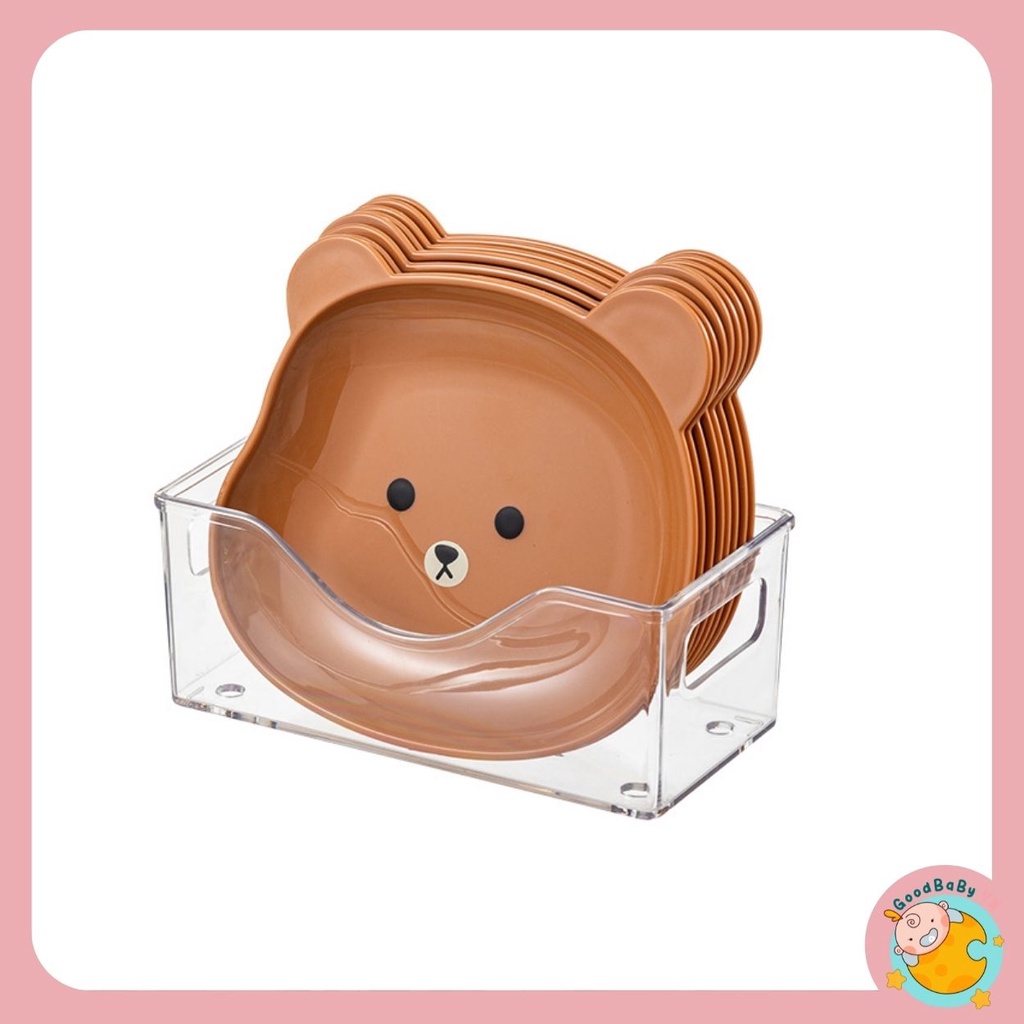 Combo đĩa hình gấu cao cấp ngộ ngĩnh bài trí thức ăn cho bé và cả gia đình Goodbabyvn