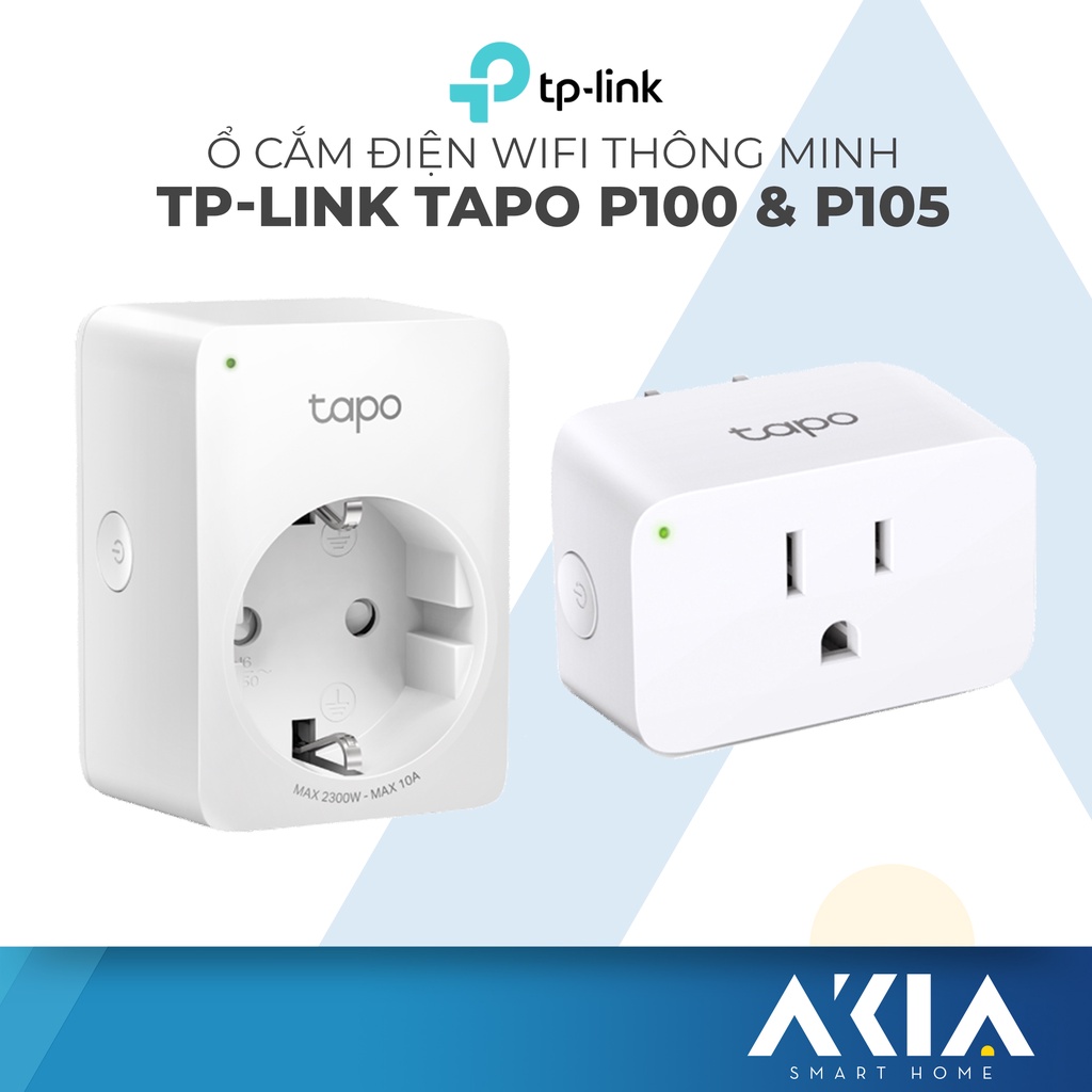 Ổ cắm điện thông minh tp link Tapo P100 và P105 wifi smart plug, bật tắt thiết bị điện từ xa bằng điện thoại